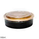 Black - 500ml Kraft Paper Salad Bowl - 300/ctn