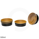 Black - 500ml Kraft Paper Salad Bowl - 300/ctn
