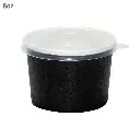Black - 8oz White Paper Soup Cup 500/ctn