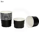 Black - 8oz White Paper Soup Cup 500/ctn