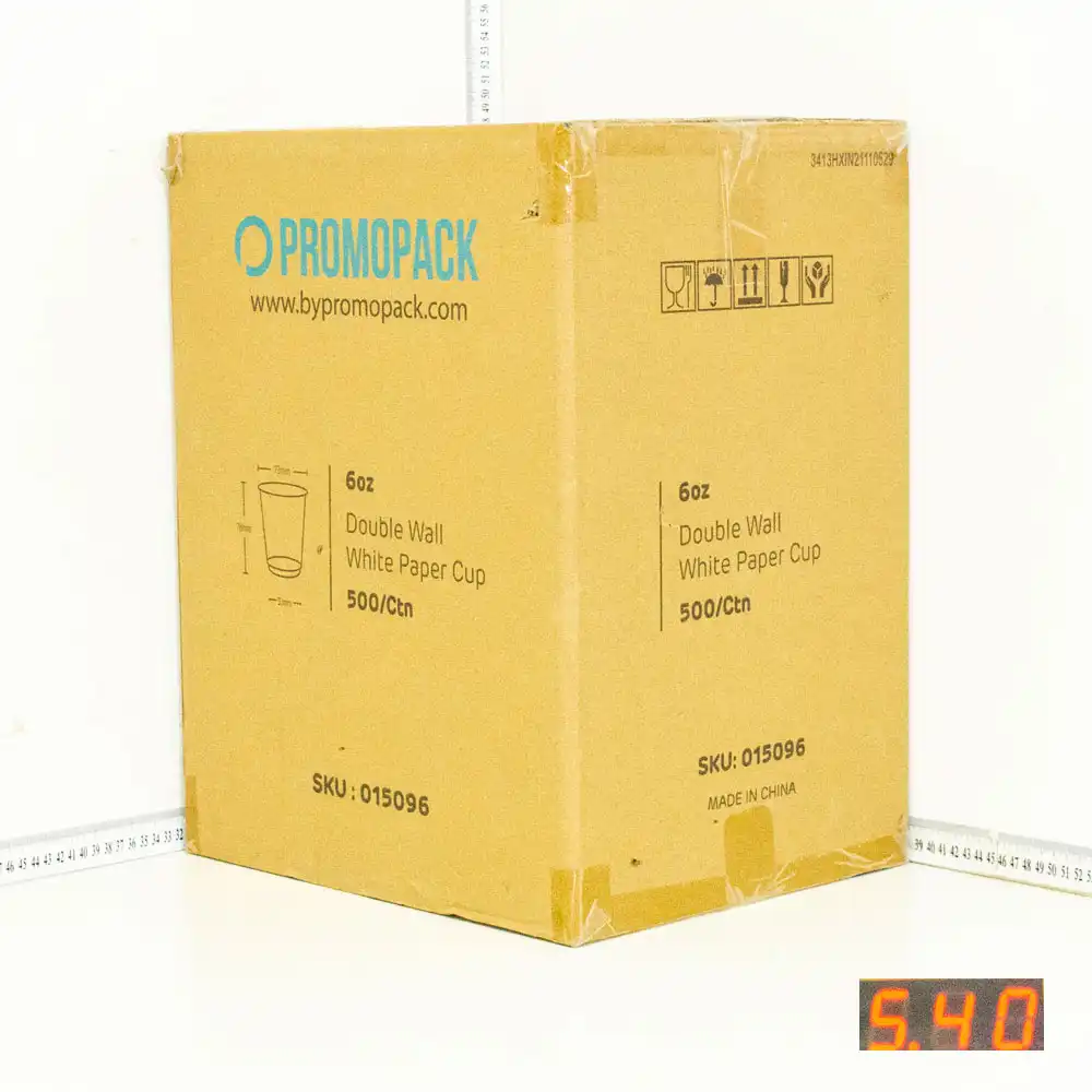 6oz Double Wall White Paper Cup 500/ctn