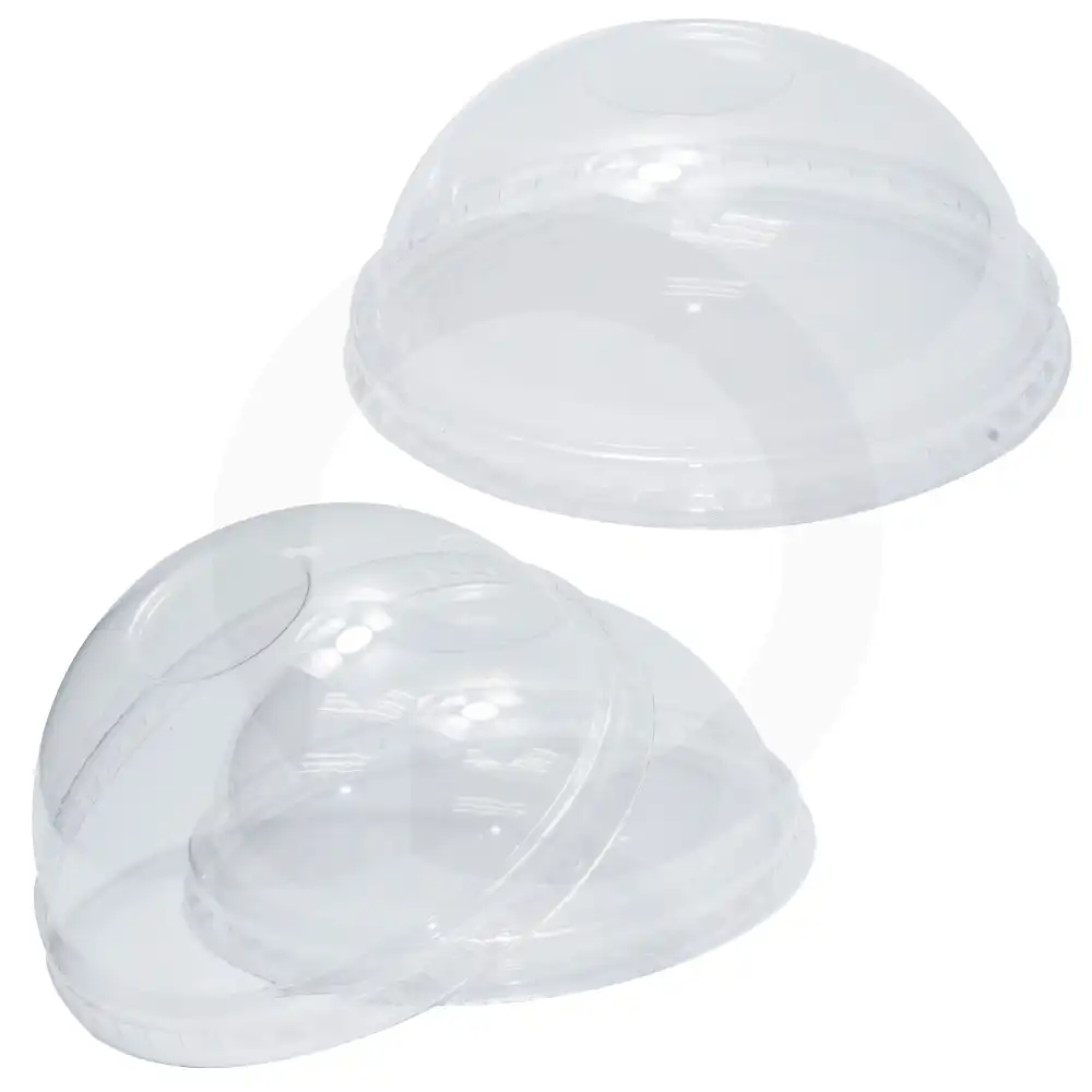 105mm PET Plastic No Hole Dome Lid 1000/ctn