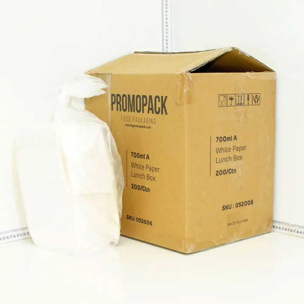 700ml A White Paper Lunch Box 200/ctn