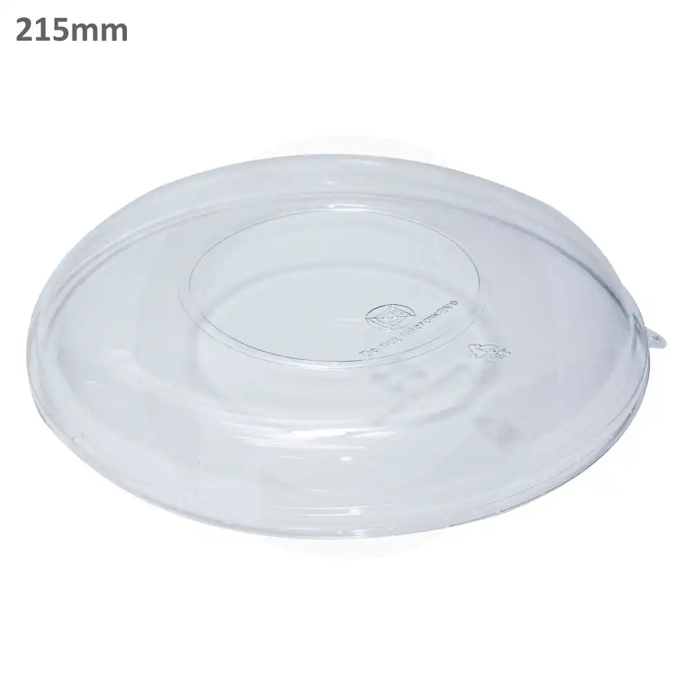 215mm PET Plastic Sugarcane Bowl Lid 300/ctn
