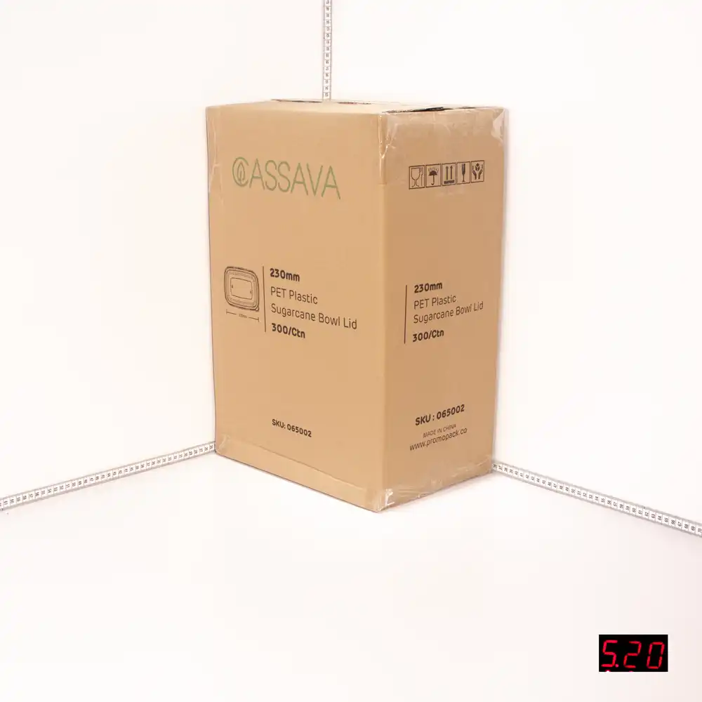 230mm PET Plastic Sugarcane Bowl Lid 300/ctn