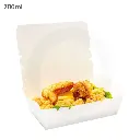 700ml White Paper Lunch Box 200/ctn