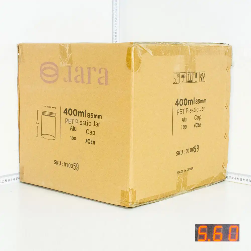 400ml/85mm PET Plastic Jar Alu Cap 100/ctn