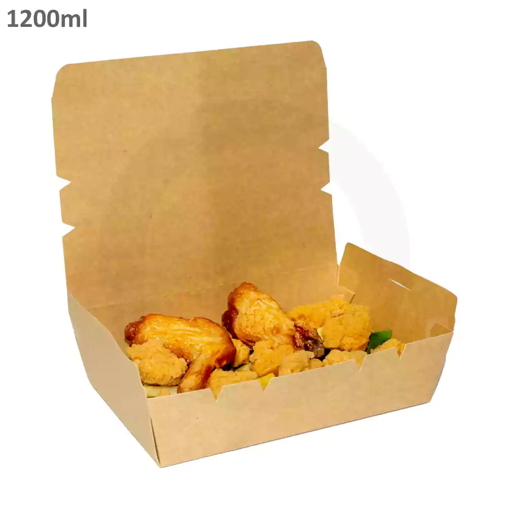1200ml A Kraft Paper Lunch Box 200 ctn