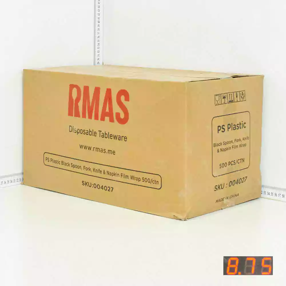 PS Plastic Black Food Kit Film Wrap 500/ctn