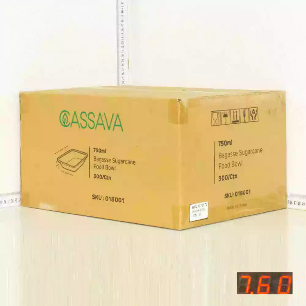 750ml Bagasse Sugarcane Food Bowl 300/ctn