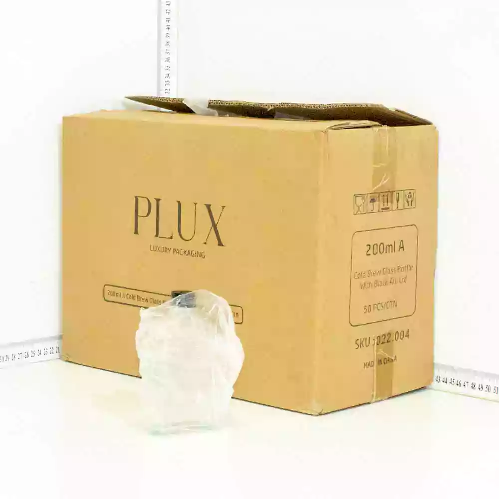 200ml A Cold Brew Glass Bottle Black Alu Cap 50/ctn