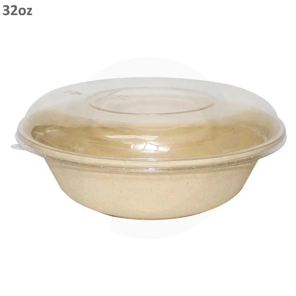 32oz Bagasse Sugarcane Round Bowl 300/ctn