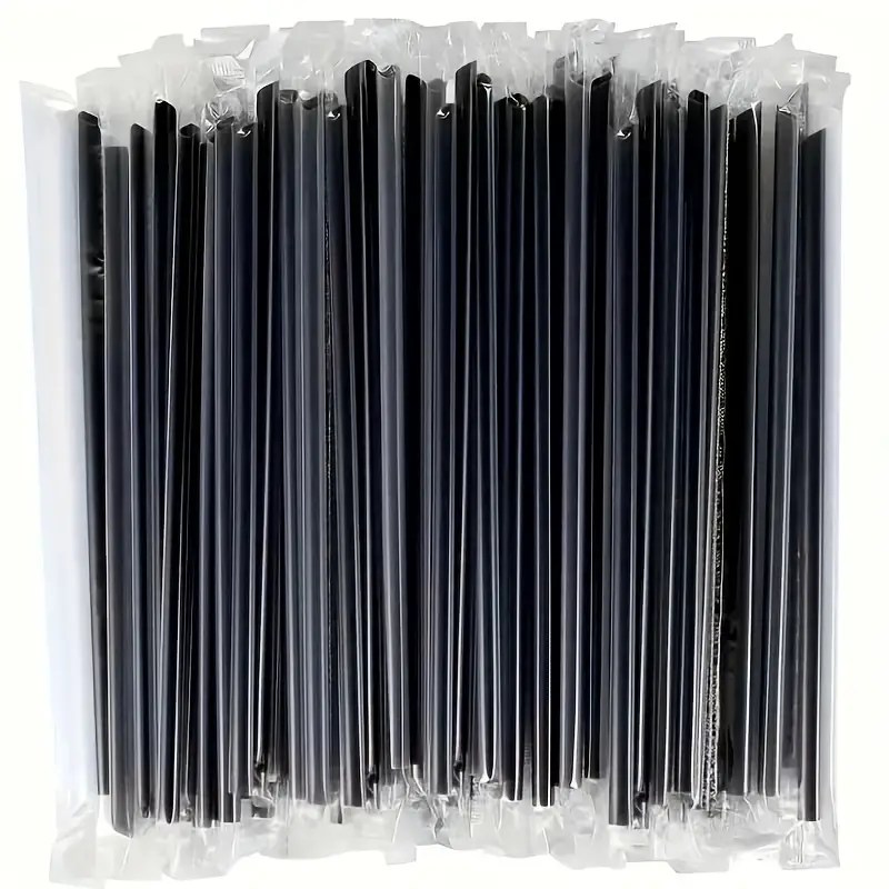 6×210mm Black Spike Straw Film Wrap 4000/Ctn