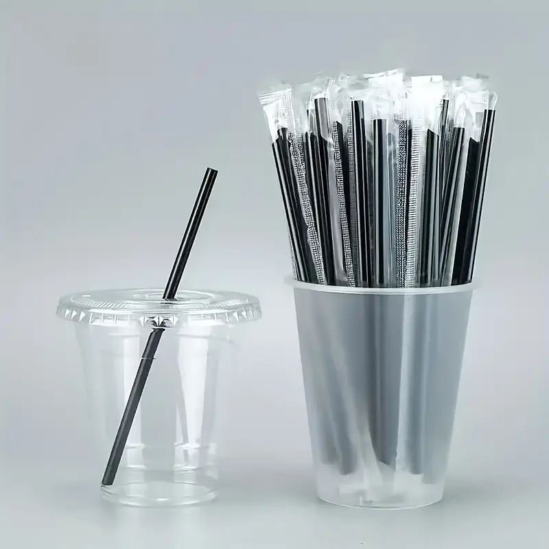 6×210mm Black Spike Straw Film Wrap 4000/Ctn