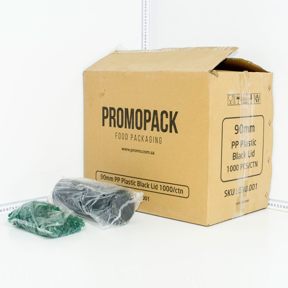 90mm PP Plastic Black with green Heart Lid 1000/ctn