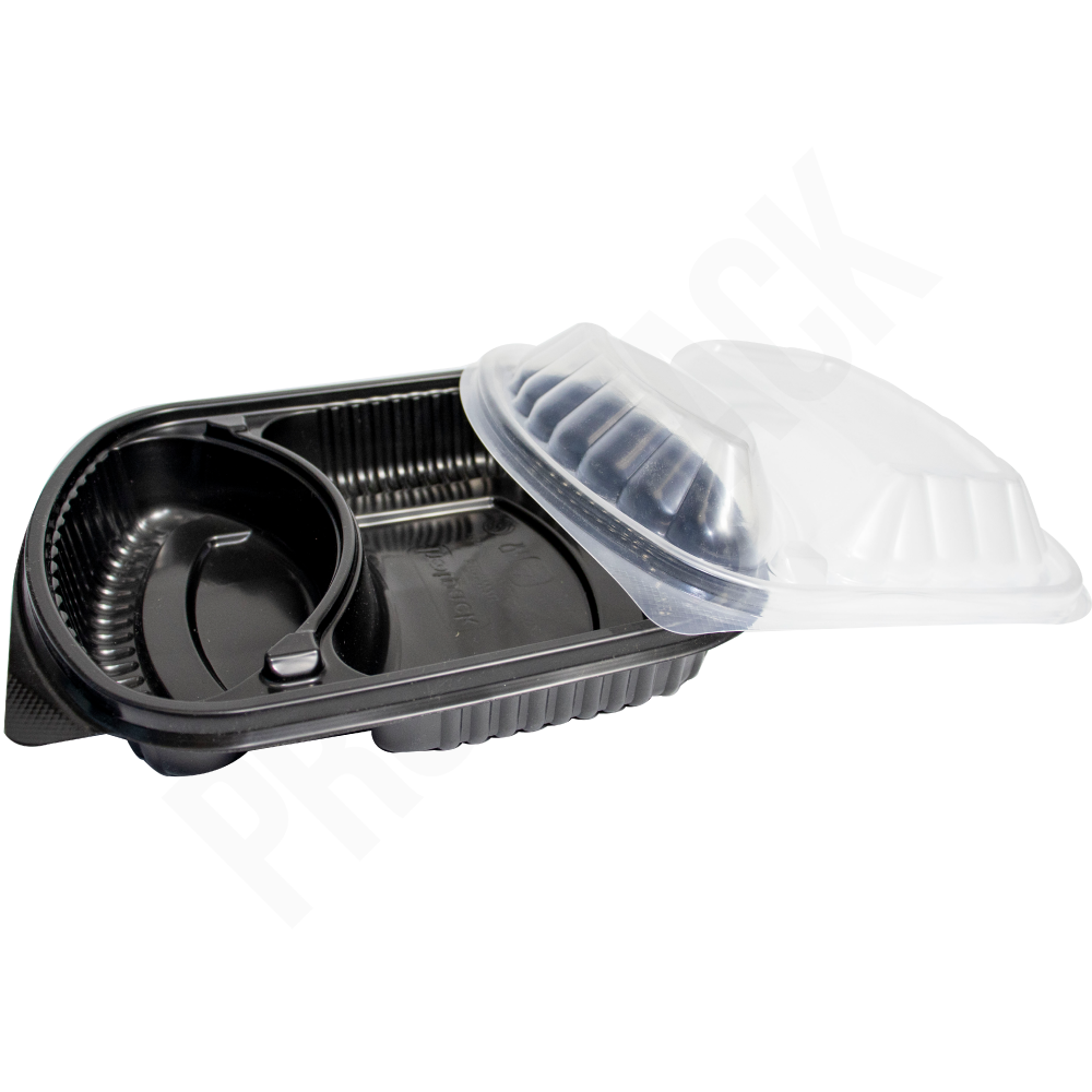 PP Plastic Rectangular Box Divided Into 2 Sections 250/ctn