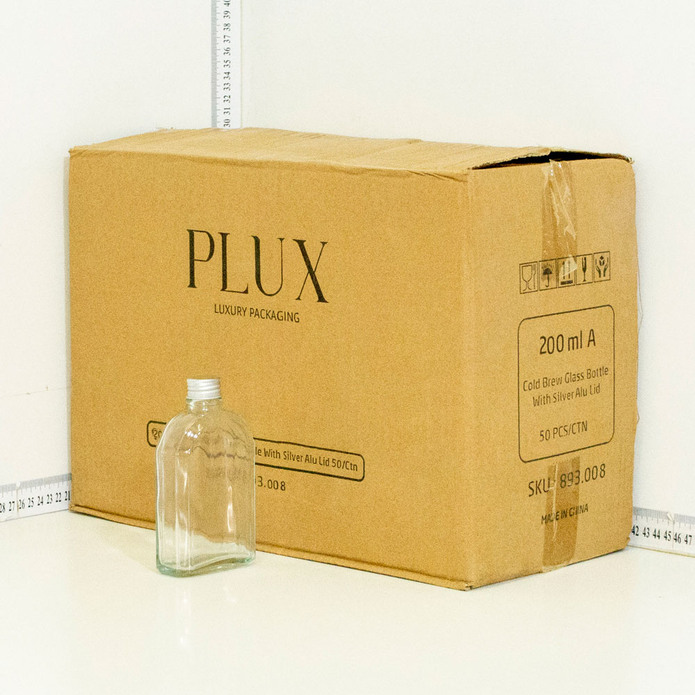 200ml A Cold Brew Glass Bottle Silver Alu Cap 50/Ctn