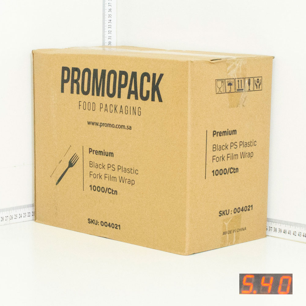 Premium Black PS Plastic Fork Film Wrap 1000/ctn
