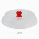 90mm Clear PP Plastic Red Heart Lid 1000/ctn