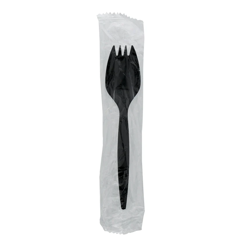  سبورك بلاستيك اسود بغلاف بلاستيك شفاف 1000حبة