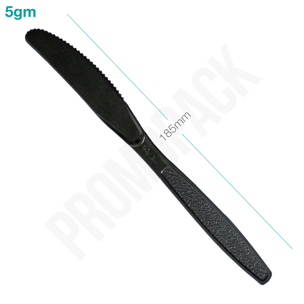 [361003] Premium Black PS Plastic Knife 1000/ctn
