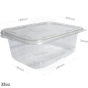32oz PET Plastic Box With  Clear Lid 200/ctn