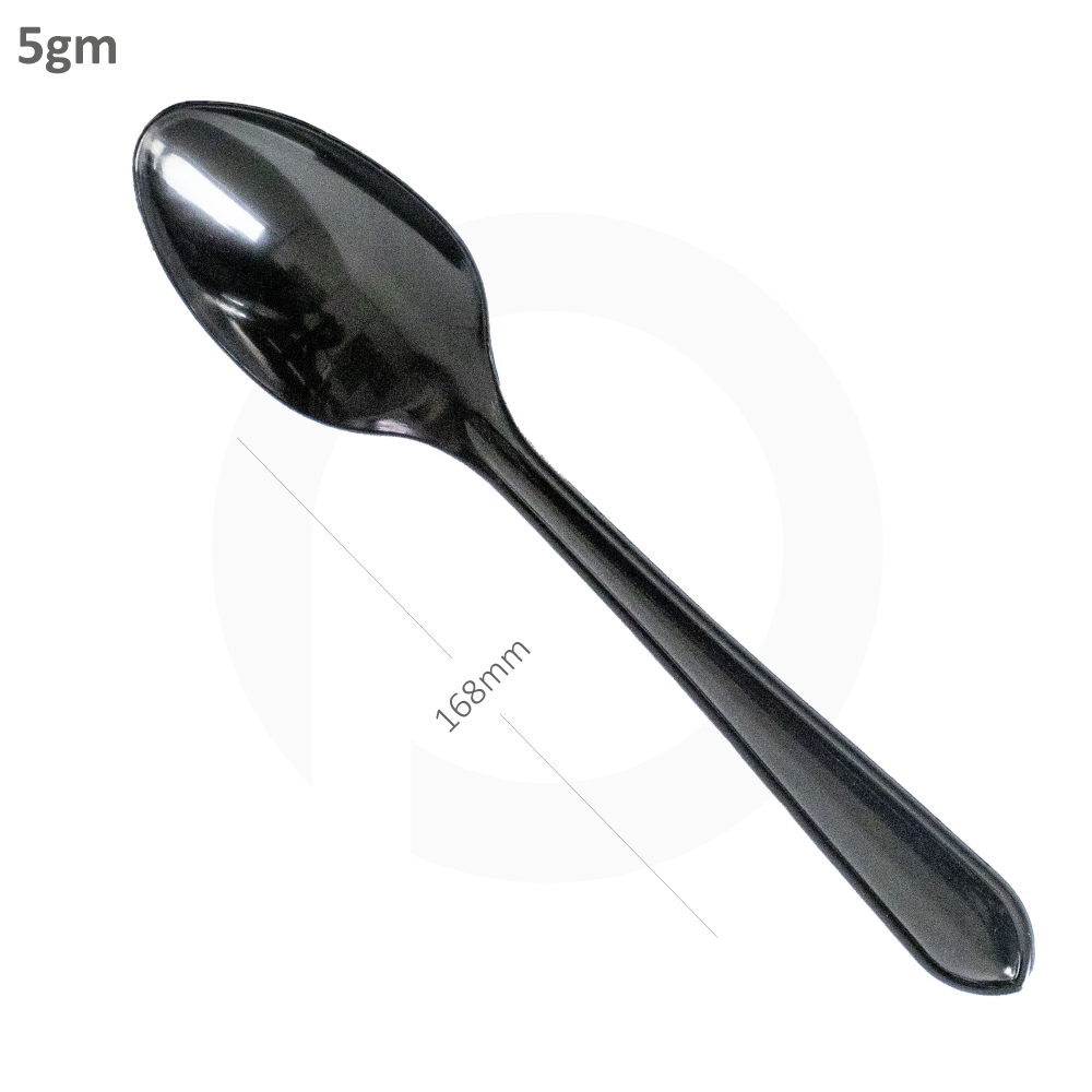 [405002] ملعقة طعام بلاستيك اسود 1000  حبة