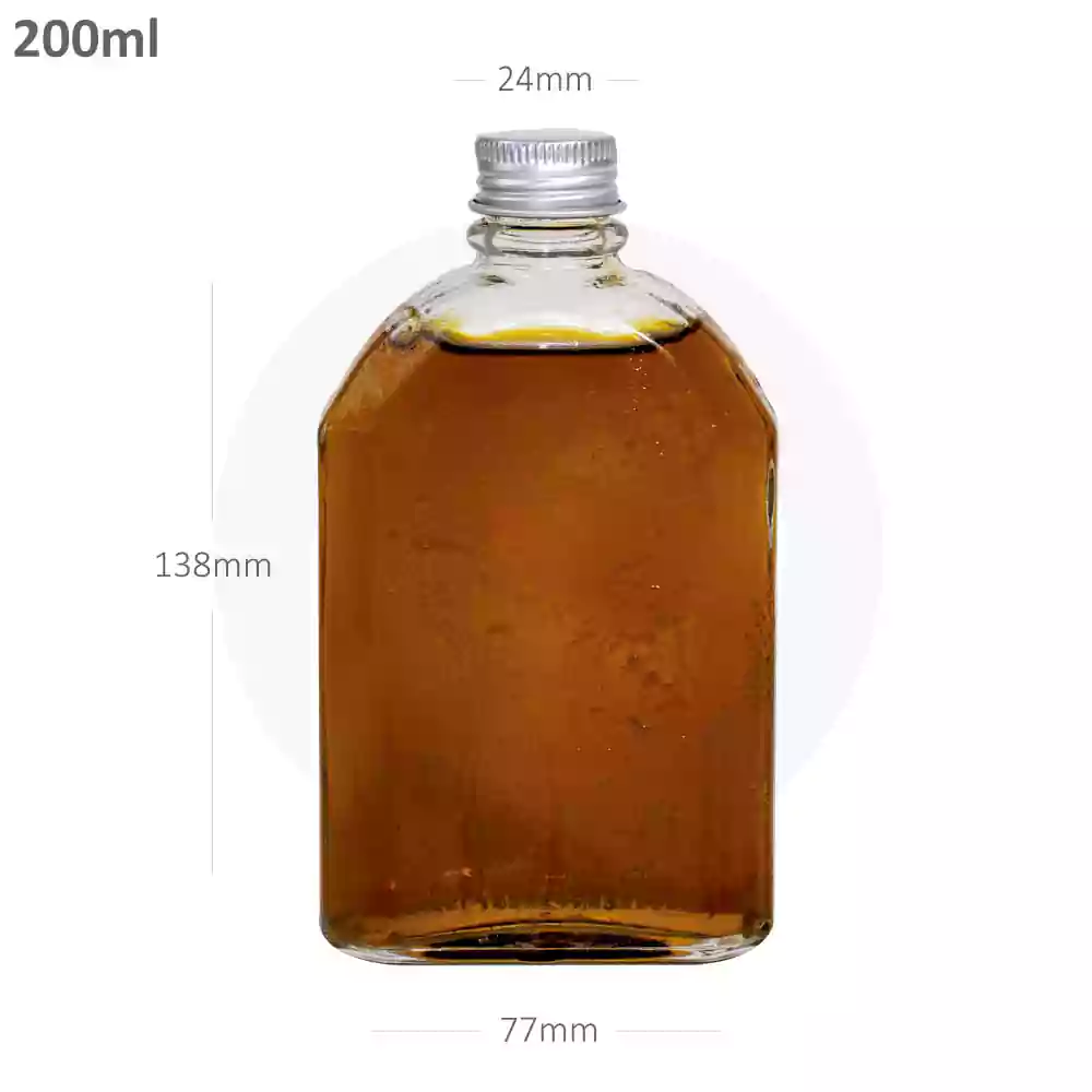 [022008] 200ml A Cold Brew Glass Bottle Silver Alu Cap 50/Ctn