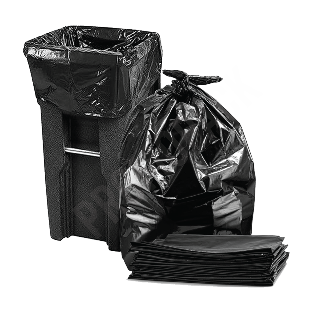 30Gallon Black Plastic Trash Bags 10 roll