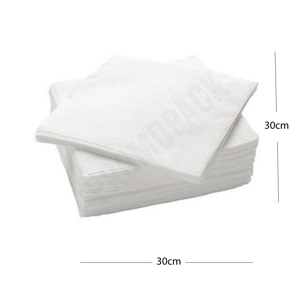 White Paper Napkin 30x30cm 1Ply 40/PKT