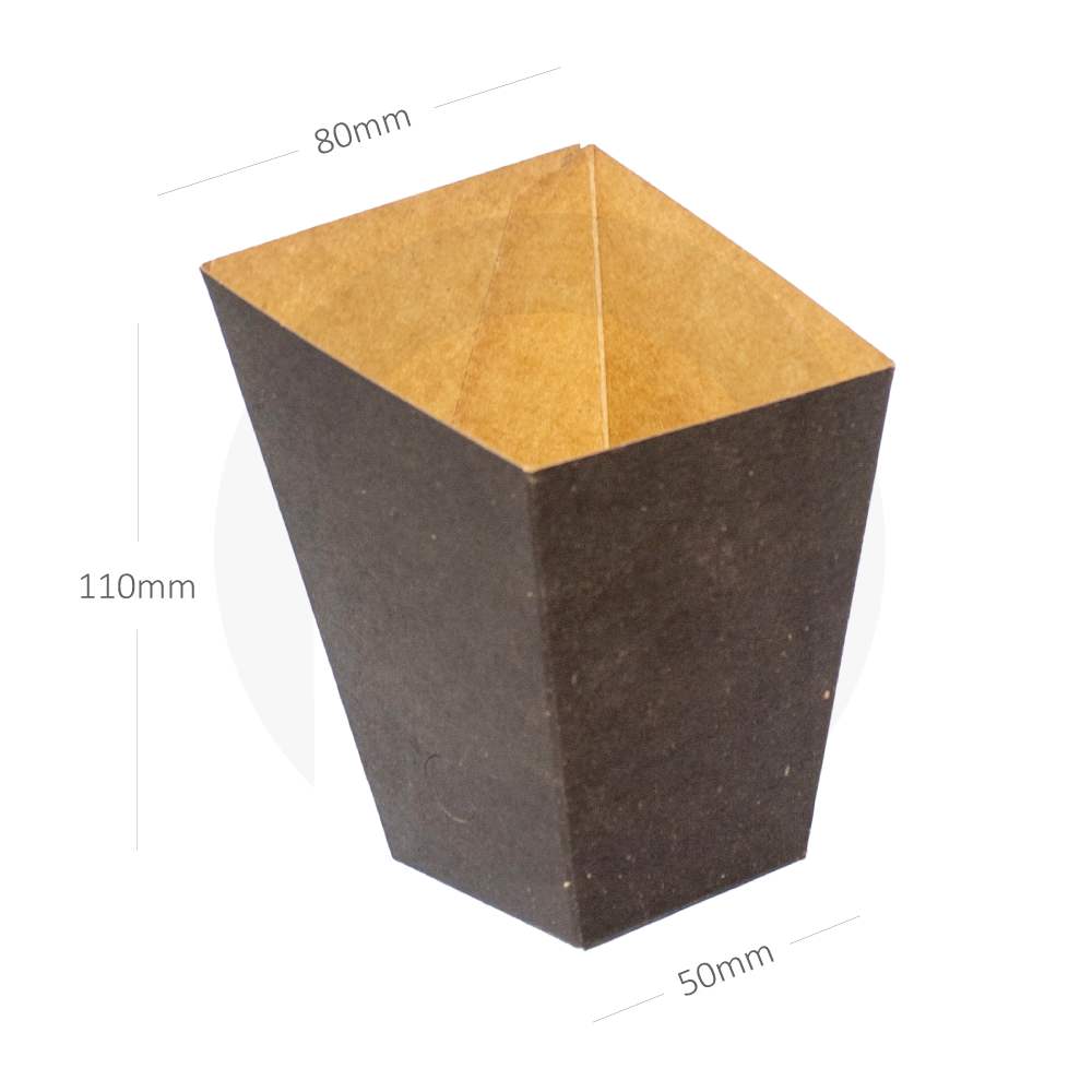 [333015] Black - Kraft Paper Fries Box 500/ctn