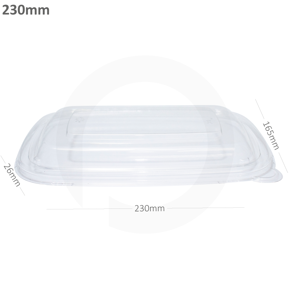 [065002] 230mm PET Plastic Sugarcane Bowl Lid 300/ctn