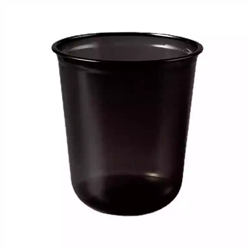 [392027] 12oz Black PET Plastic U Shape Cup 1000/ctn 