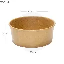 750ml Kraft Paper Salad Bowl 300/ctn